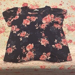 Floral Short Sleeve Top